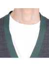 Bold Fox Head Patch Two-Tone Cardigan Grey - MAISON KITSUNE - BALAAN 8