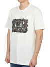 Logo Label Graphic Short Sleeve T-Shirt White - CP COMPANY - BALAAN 3