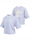 Gradient Trefoil Short Sleeve T-Shirt Purple - ADIDAS - BALAAN 1