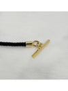 De Coeur Braided Bracelet Gold Black - AMI - BALAAN 5