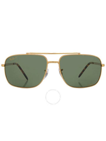 Ray Ban Polarized Dark Green Navigator Unisex Sunglasses RB3796 9196P1 59 - RAY-BAN - BALAAN 1