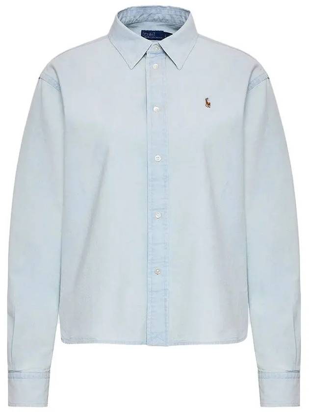 Pony Logo Long Sleeve Shirt Light Blue - POLO RALPH LAUREN - BALAAN 2