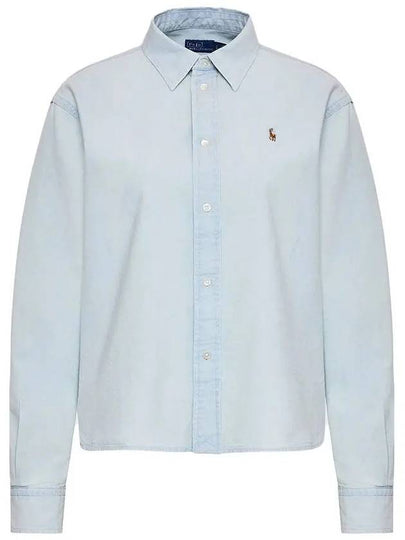 Pony Logo Long Sleeve Shirt Light Blue - POLO RALPH LAUREN - BALAAN 2