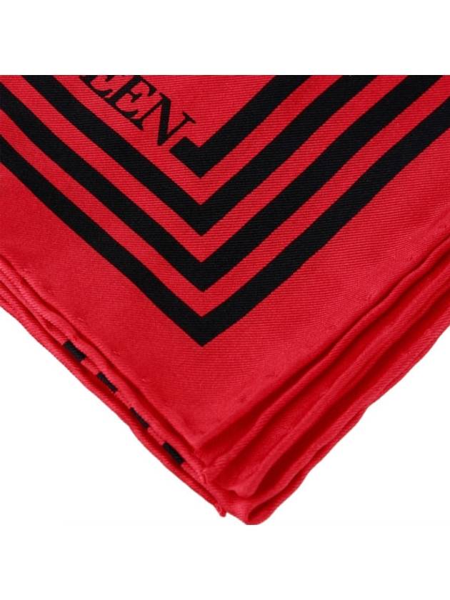 Women's 100% Silk Scarf Muffler Red 590929 3001Q 6460 - ALEXANDER MCQUEEN - BALAAN 3