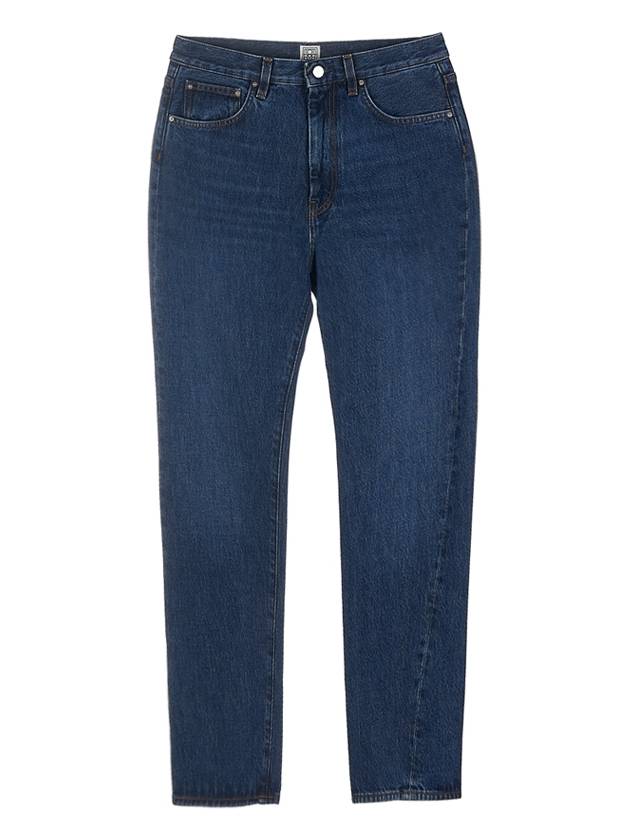 Twist Seam Straight Jeans Blue - TOTEME - BALAAN.