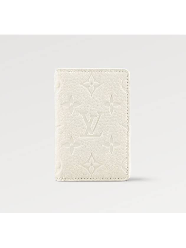 Pocket Organizer Monogram Taurillon Leather Card Wallet White - LOUIS VUITTON - BALAAN 1