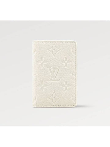 Pocket Organizer Monogram Taurillon Leather Card Wallet White - LOUIS VUITTON - BALAAN 1