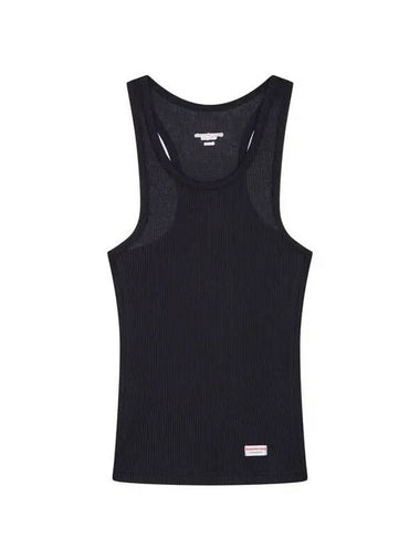 Ribbed Cotton Racerback Tank Top Black 271174 - ALEXANDER WANG - BALAAN 1