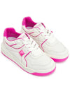 One Stud Leather Low Top Sneakers White Pink - VALENTINO - BALAAN 4