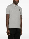 Pique Stretch Cotton Short Sleeve Polo Shirt Light Grey - STONE ISLAND - BALAAN 3