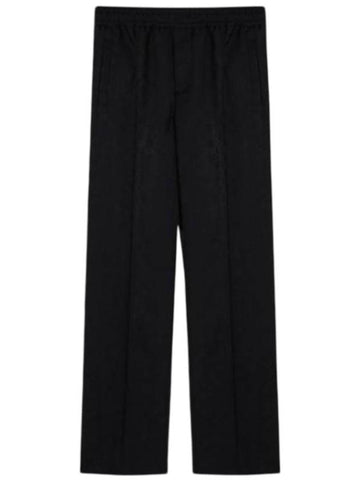 Web Polyester GG Jacquard Straight Pants Blue - GUCCI - BALAAN 1