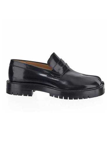 Leather Tabi Loafers Black - MAISON MARGIELA - BALAAN 1