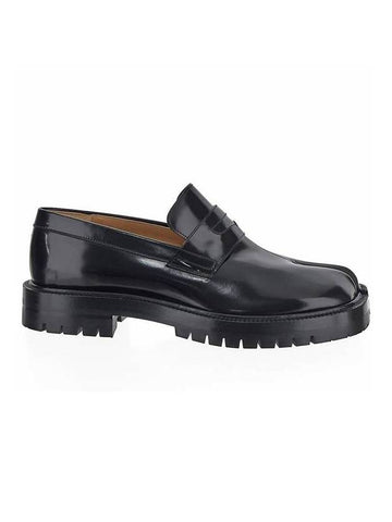 Leather Tabi Loafers Black - MAISON MARGIELA - BALAAN 1