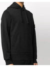 Wappen Patch Garment Dyed Hoodie Black - STONE ISLAND - BALAAN 4