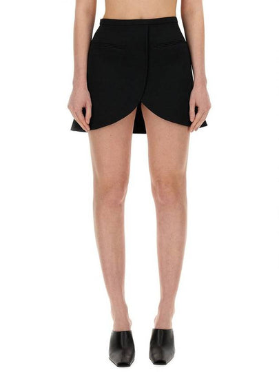 Ellipse Twill Mini A-line Skirt Black - COURREGES - BALAAN 2