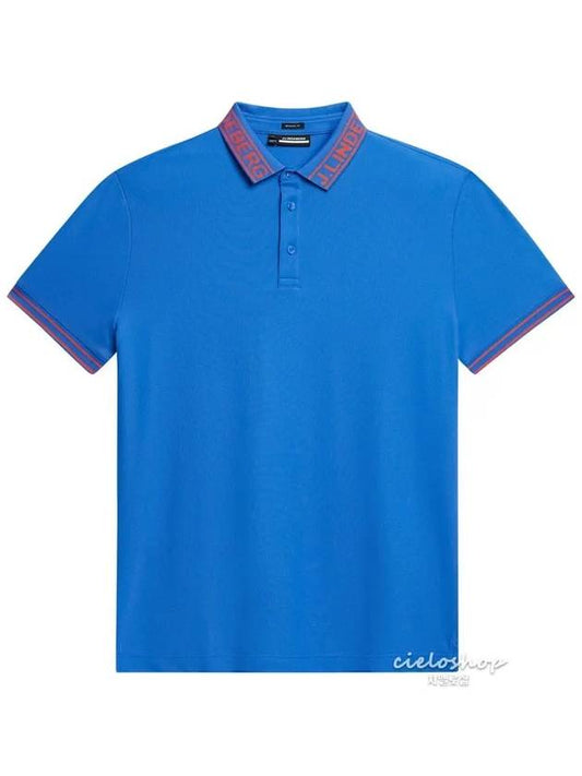 Austin Regular Fit Short Sleeve T-Shirt Blue GMJT09171 - J.LINDEBERG - BALAAN 1