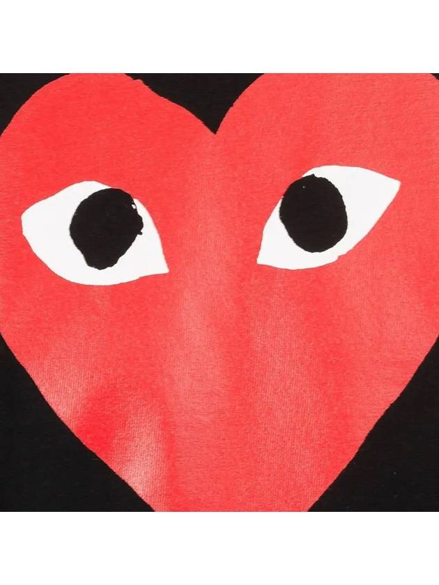 Play Men's Black Eye Red Big Heart Print Short Sleeve T-Shirt P1 T112 1 Black - COMME DES GARCONS - BALAAN 5