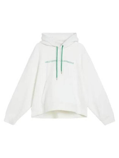 NK Logo Print Hoodie White - J.LINDEBERG - BALAAN 2