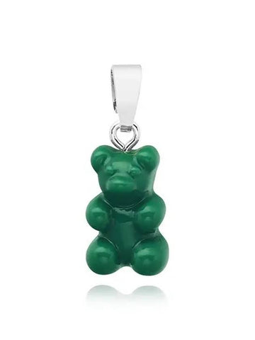 Nostalgia Bear Classic Vegan Silver Pendant Charm - CRYSTAL HAZE - BALAAN 1