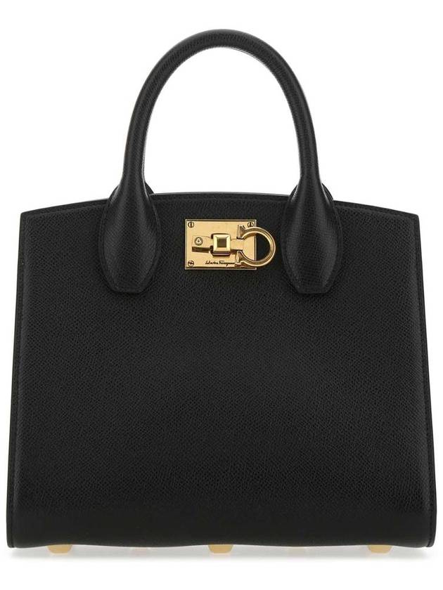 Gancini Studio Box Tote Bag Black Bonbon - SALVATORE FERRAGAMO - BALAAN 2