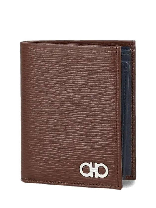 Salvatore Revival Gancini Medium Wallet Brown - SALVATORE FERRAGAMO - BALAAN.