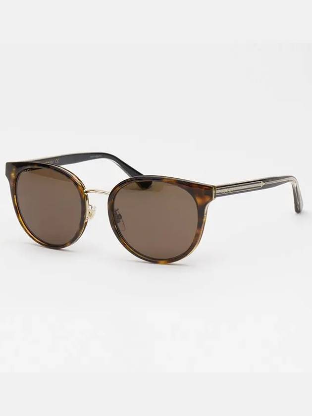 Eyewear Round Horn Rim Sunglasses Brown - GUCCI - BALAAN 8