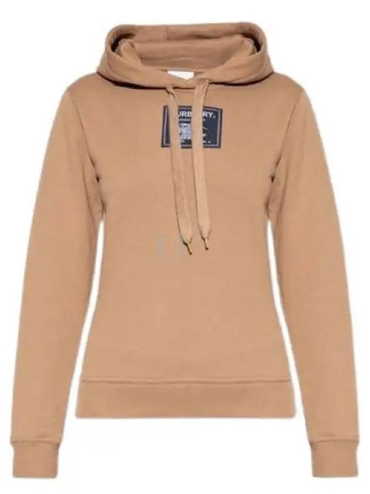 Women's Prosum Label Cotton Hoodie Camel - BURBERRY - BALAAN 2