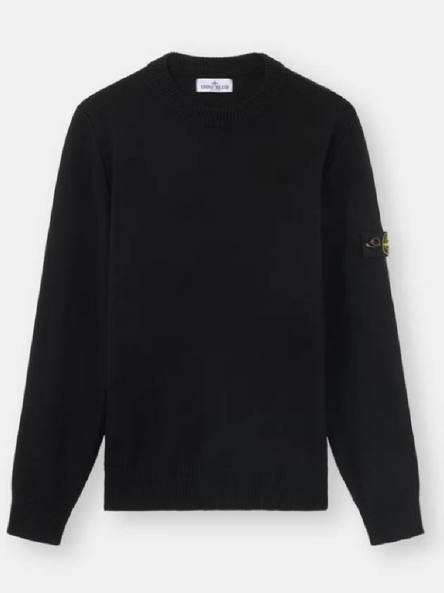 Women s Wappen Knit Top Black 8116502Z1 - STONE ISLAND - BALAAN 1