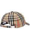 Monogram Motif Vintage Check Cotton Baseball Cap Archive Beige - BURBERRY - BALAAN 4