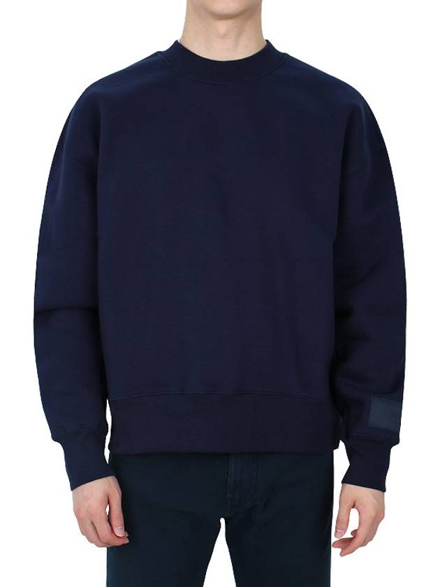 Alexandre Mattiussi Embroidered Logo Sweatshirt Navy - AMI - BALAAN 3