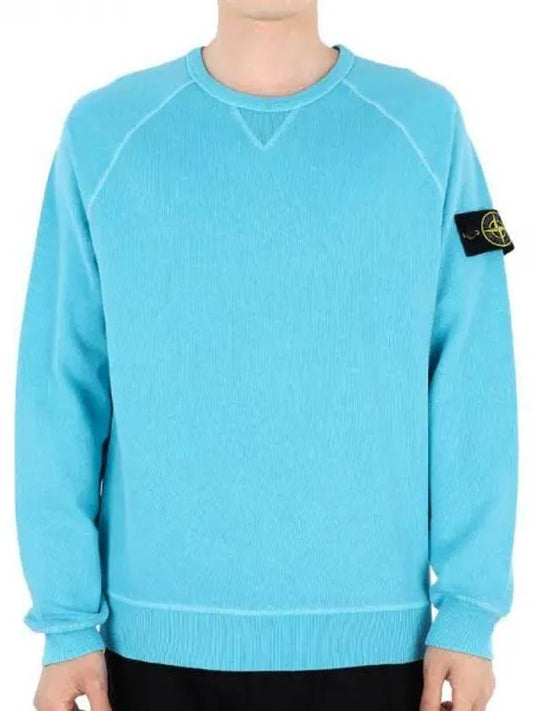 OLD Treatment Wappen Patch Crew Neck Sweatshirt Light Blue - STONE ISLAND - BALAAN 2