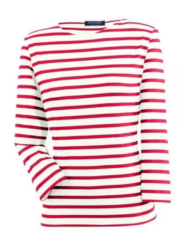 Minquiers Modern Stripe Long Sleeve T-Shirt Red - SAINT JAMES - BALAAN 2