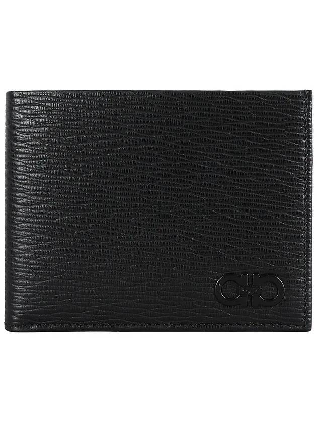 ID Window Gancini Half Wallet Black - SALVATORE FERRAGAMO - BALAAN 1