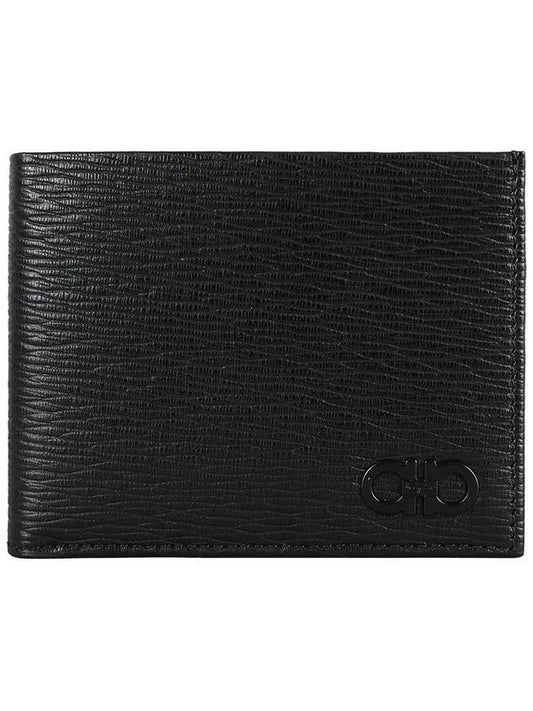 ID Window Gancini Half Wallet Black - SALVATORE FERRAGAMO - BALAAN 1