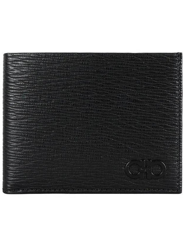 ID Window Gancini Half Wallet Black - SALVATORE FERRAGAMO - BALAAN 1