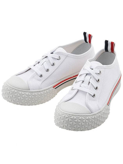 Canvas College Low Top Sneakers White - THOM BROWNE - BALAAN 2