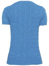 Embroidery Pony Shorts Sleeve Knit Top Blue - POLO RALPH LAUREN - BALAAN 4