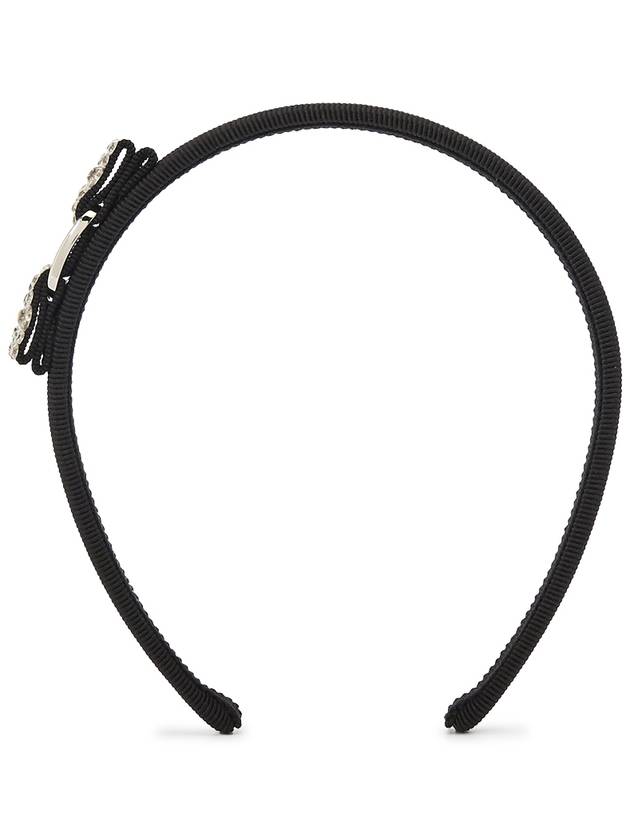 Vara Crystal Hairband Black - SALVATORE FERRAGAMO - BALAAN 3