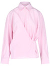 Dry Silk Straight Collar Twist Shirt Pink - LEMAIRE - BALAAN 2