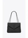 Black Monogram Loulou Matelasse Y Leather Medium Shoulder Bag Black - SAINT LAURENT - BALAAN 2