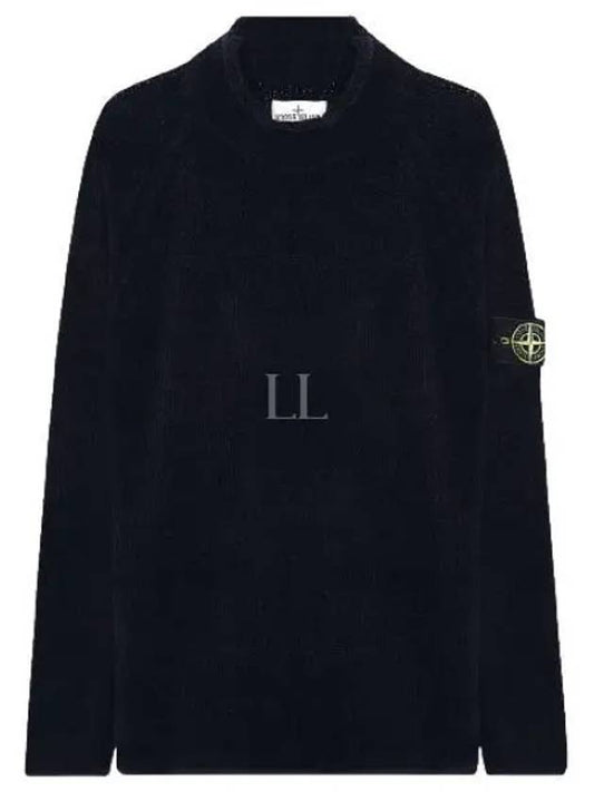 Men's Wappen Patch Knit Turtleneck Navy - STONE ISLAND - BALAAN 2