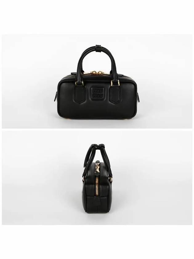 Women's Arcadie Leather Tote Bag Black - MIU MIU - BALAAN 3