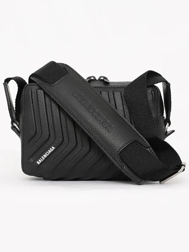 Logo Leather Car Camera Cross Bag Black - BALENCIAGA - BALAAN 3