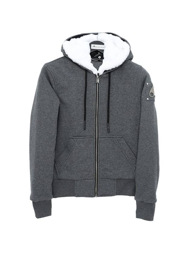 Classic Bunny Fur Zip-up Hoodie Dark Grey - MOOSE KNUCKLES - BALAAN 1