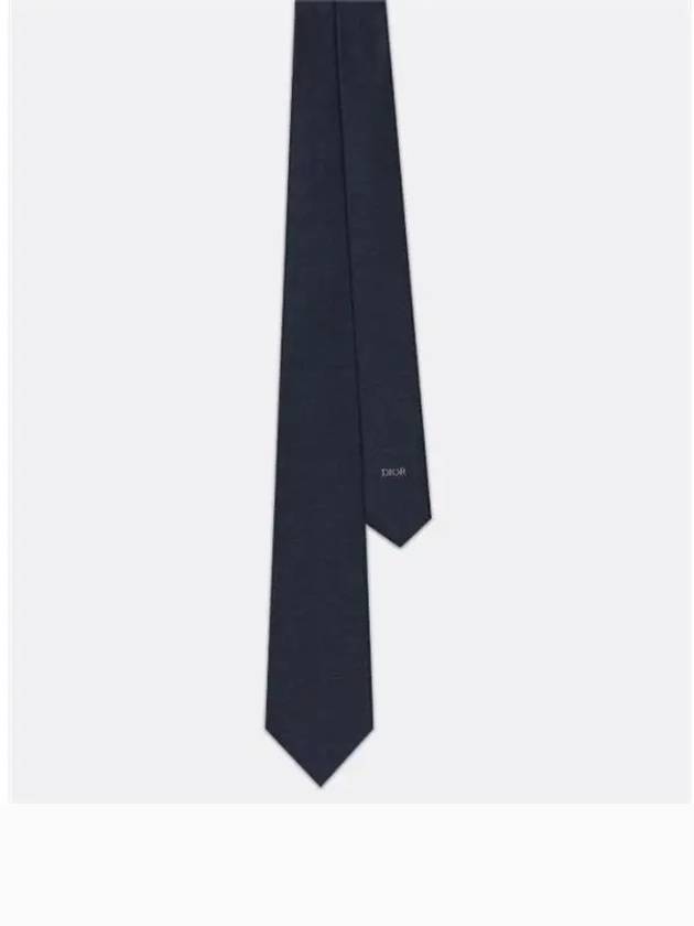 Cannage Silk Tie Navy - DIOR - BALAAN 2