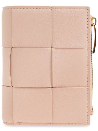 Cassette Zipper Bifold Half Wallet Light Pink - BOTTEGA VENETA - BALAAN 2