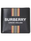 Striped Logo Bifold Wallet Black - BURBERRY - BALAAN 2