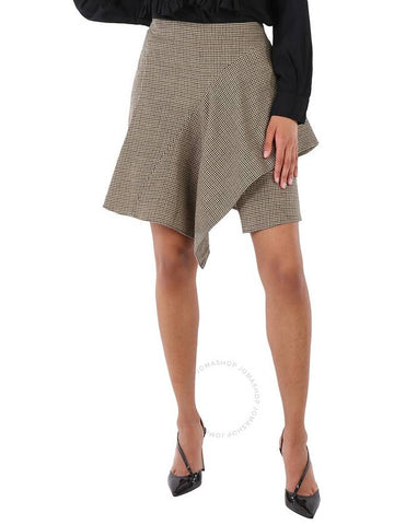 Chloe Ladies Beige Houndstooth Check Draped Skirt, Brand Size 36 (US Size 4) - CHLOE - BALAAN 1