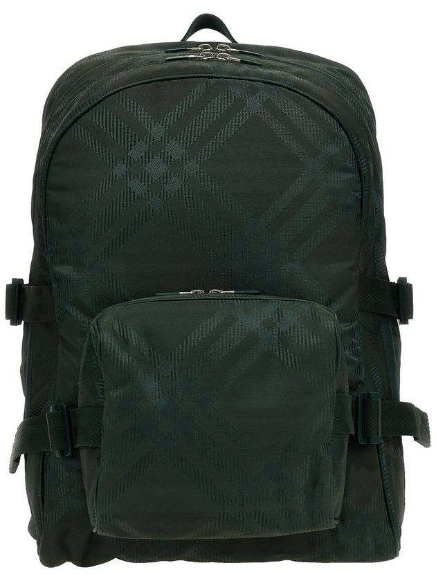 Check Jacquard Zipper Backpack B7325 - BURBERRY - BALAAN 2