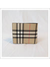 Coin Pocket Check Bicycle Wallet Brown - BURBERRY - BALAAN.